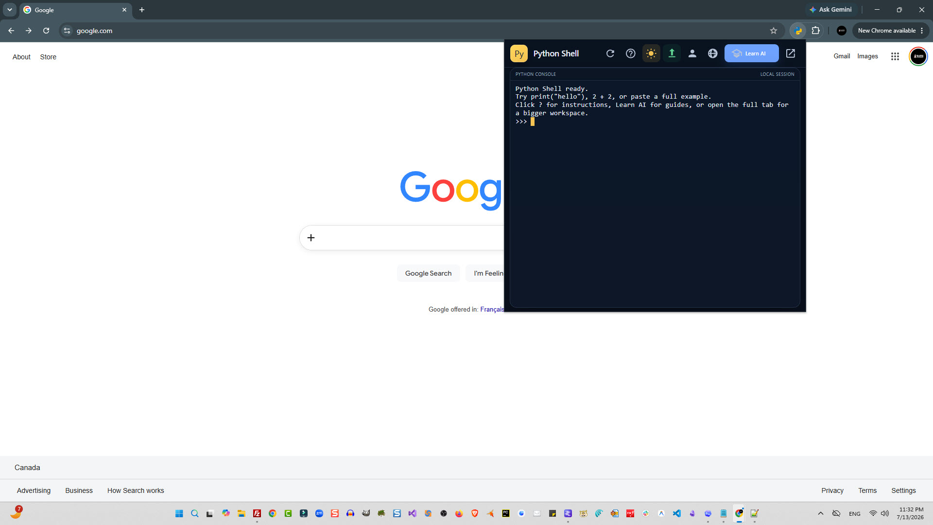 PythonShell Pro dark mode and upgrade screenshot
